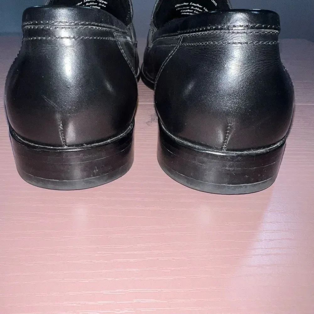 Aston Grey Size 9 Mens Black Belmont Loafer Slip On Dress Shoe 85063